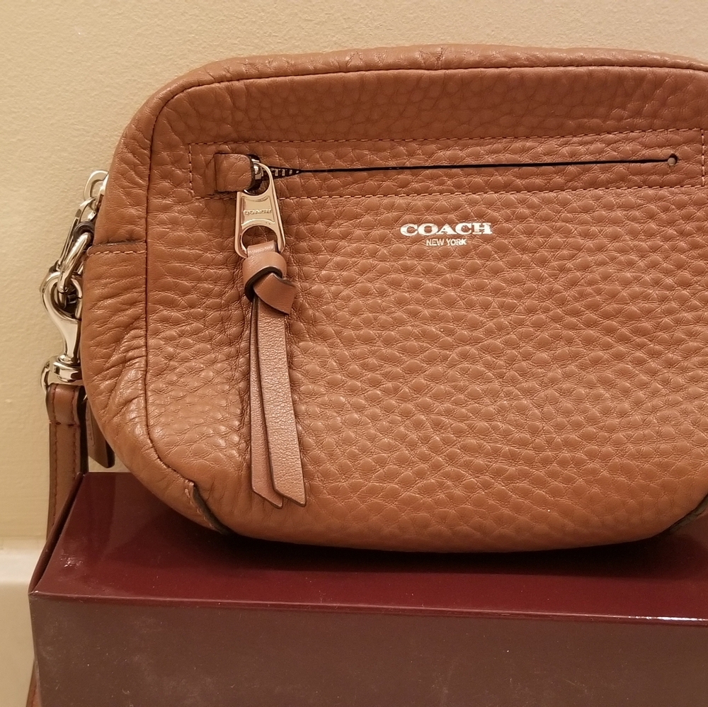 Brown Coach wristlet